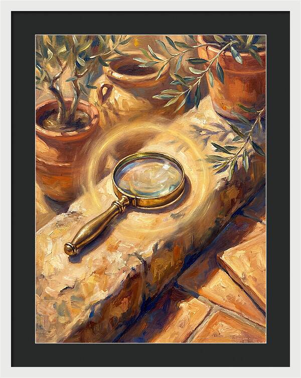 Magnifying Glass On Mediterranean Stone
