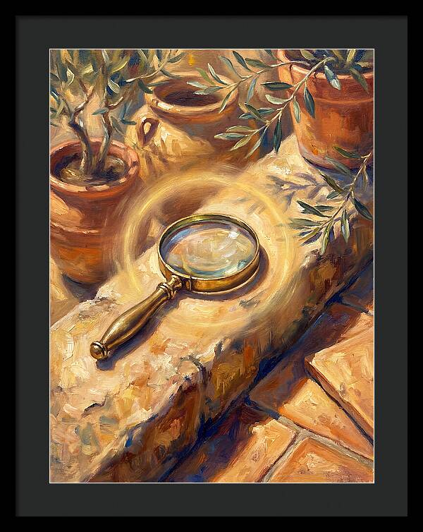 Magnifying Glass On Mediterranean Stone
