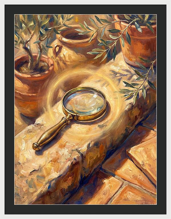 Magnifying Glass On Mediterranean Stone