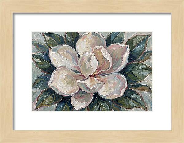 Magnolia Blossom In Expressionist Style