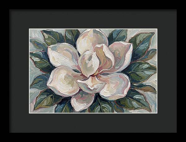 Magnolia Blossom In Expressionist Style