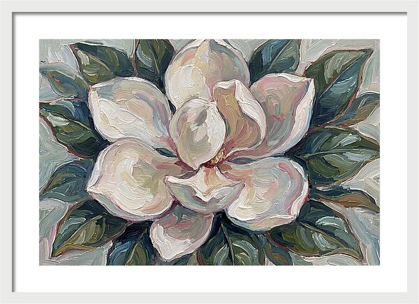 Magnolia Blossom In Expressionist Style