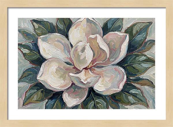 Magnolia Blossom In Expressionist Style