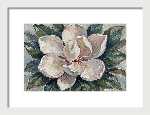 Magnolia Blossom In Expressionist Style