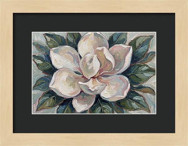 Magnolia Blossom In Expressionist Style
