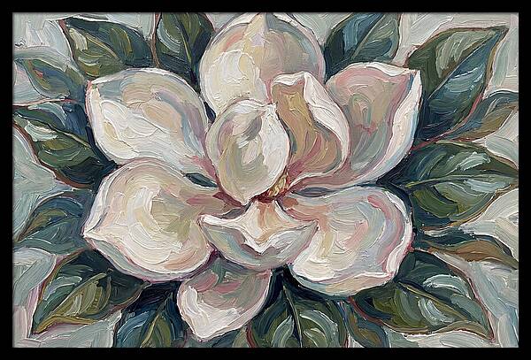 Magnolia Blossom In Expressionist Style