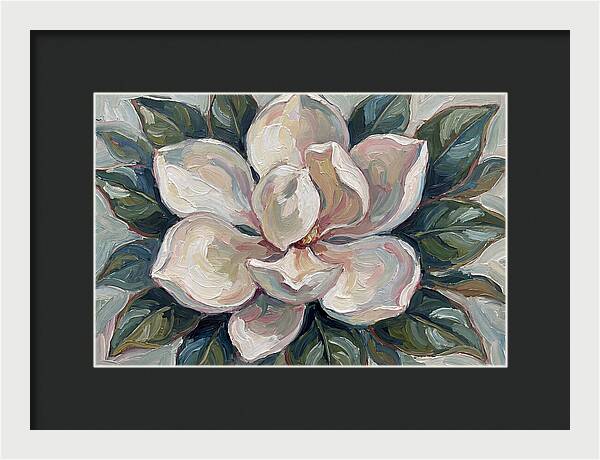 Magnolia Blossom In Expressionist Style