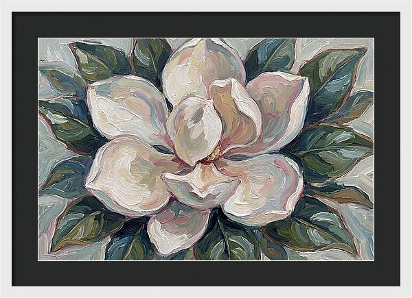 Magnolia Blossom In Expressionist Style