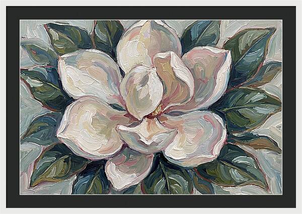 Magnolia Blossom In Expressionist Style