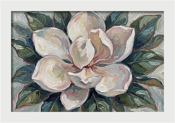Magnolia Blossom In Expressionist Style
