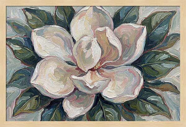 Magnolia Blossom In Expressionist Style