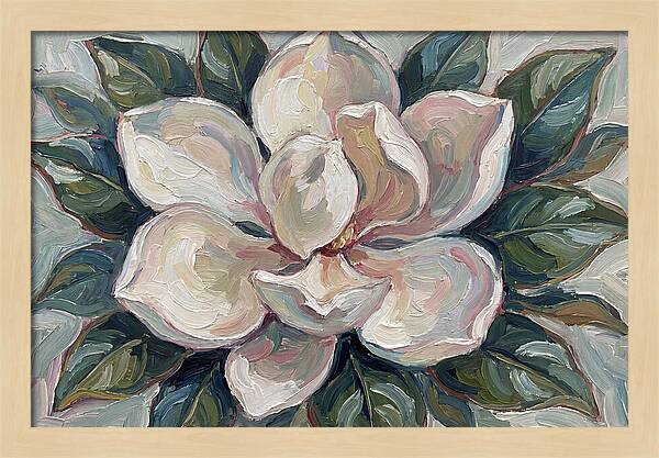 Magnolia Blossom In Expressionist Style