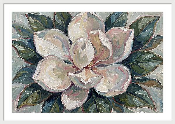 Magnolia Blossom In Expressionist Style