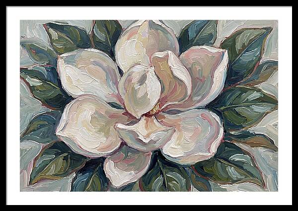 Magnolia Blossom In Expressionist Style