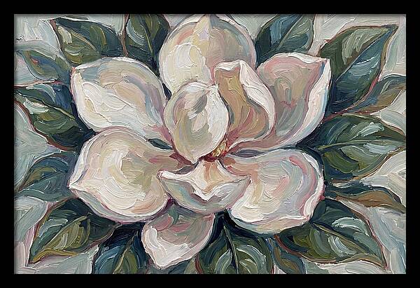 Magnolia Blossom In Expressionist Style
