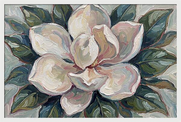 Magnolia Blossom In Expressionist Style