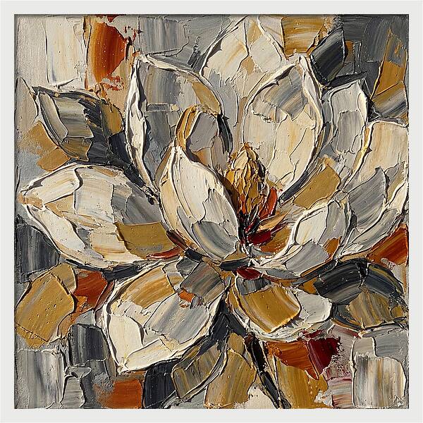 Magnolia Blossom In Palette Knife Style