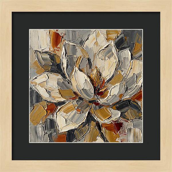 Magnolia Blossom In Palette Knife Style