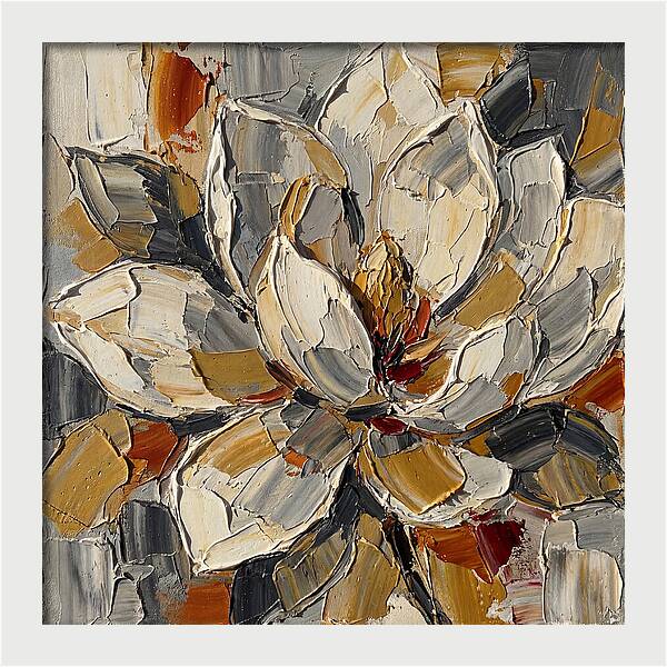 Magnolia Blossom In Palette Knife Style