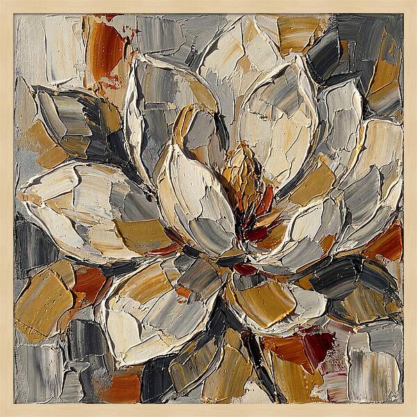 Magnolia Blossom In Palette Knife Style