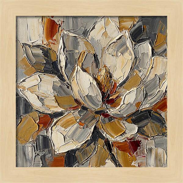Magnolia Blossom In Palette Knife Style