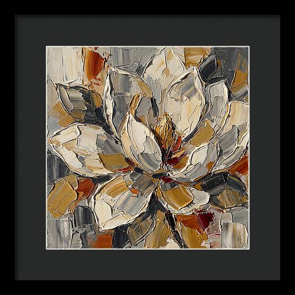 Magnolia Blossom In Palette Knife Style