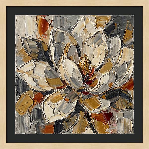 Magnolia Blossom In Palette Knife Style