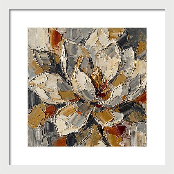 Magnolia Blossom In Palette Knife Style
