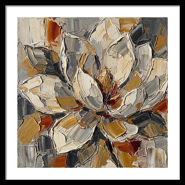 Magnolia Blossom In Palette Knife Style