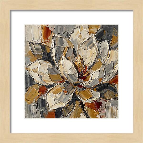 Magnolia Blossom In Palette Knife Style