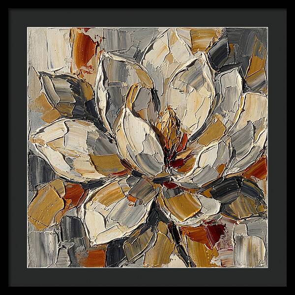 Magnolia Blossom In Palette Knife Style