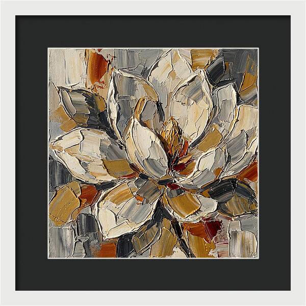 Magnolia Blossom In Palette Knife Style