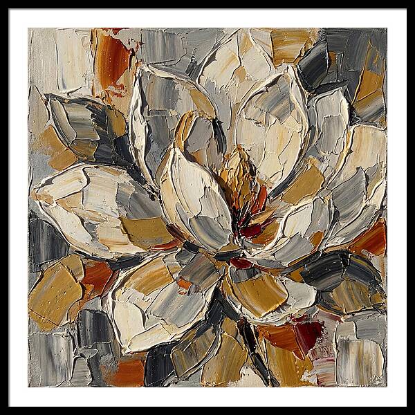 Magnolia Blossom In Palette Knife Style