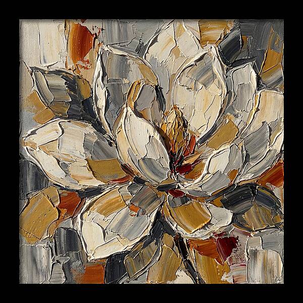Magnolia Blossom In Palette Knife Style