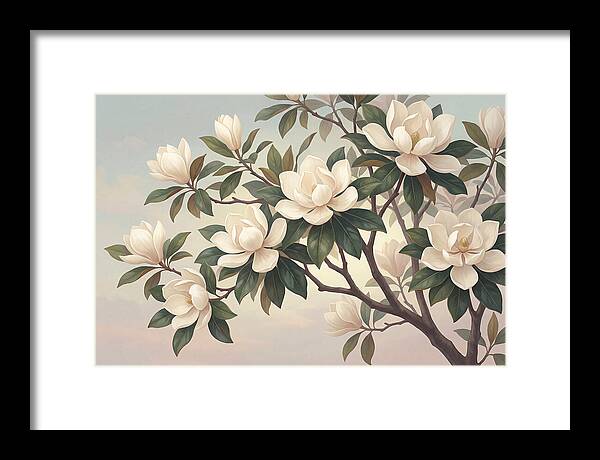 Magnolia Blossoms In Bloom