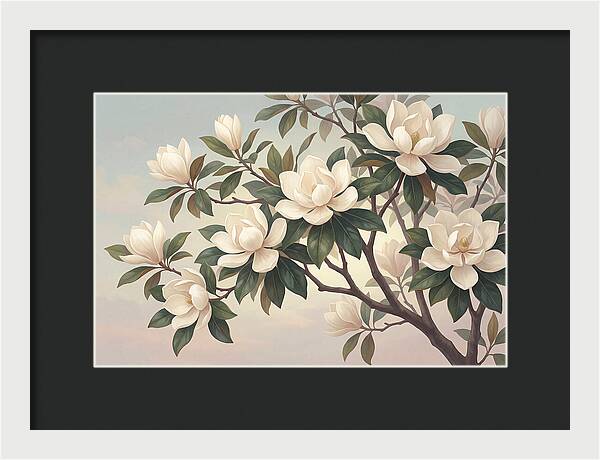 Magnolia Blossoms In Bloom