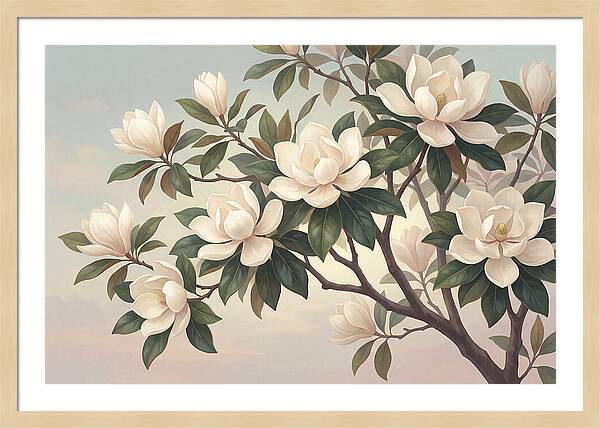 Magnolia Blossoms In Bloom