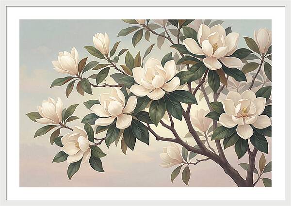 Magnolia Blossoms In Bloom
