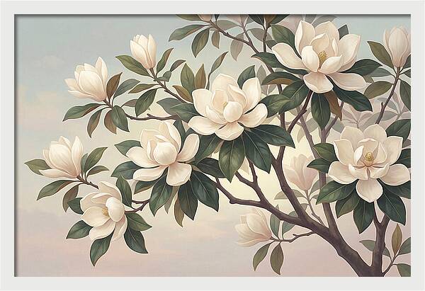 Magnolia Blossoms In Bloom