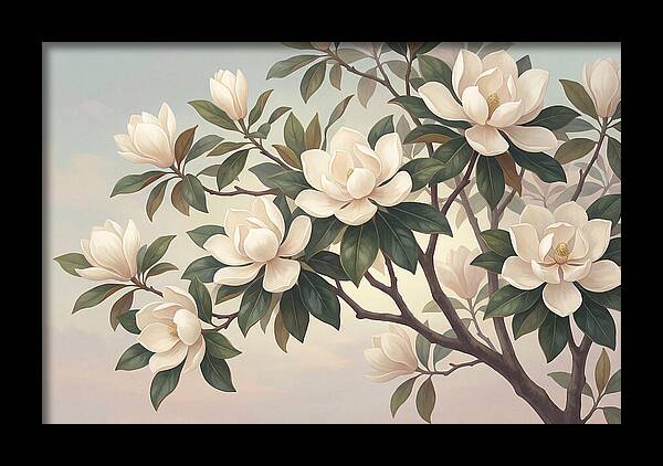 Magnolia Blossoms In Bloom