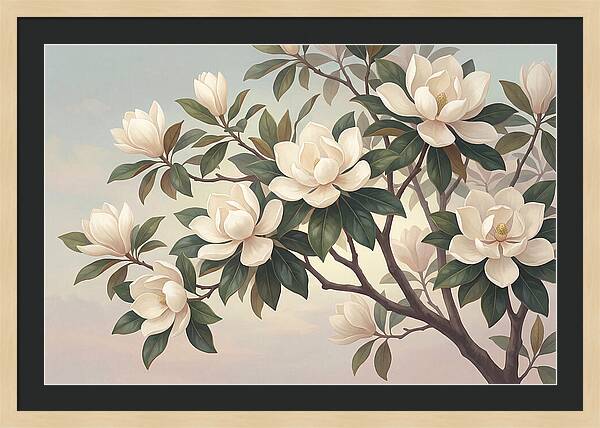 Magnolia Blossoms In Bloom