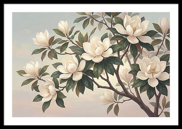 Magnolia Blossoms In Bloom
