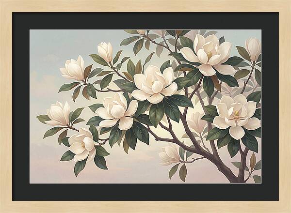 Magnolia Blossoms In Bloom