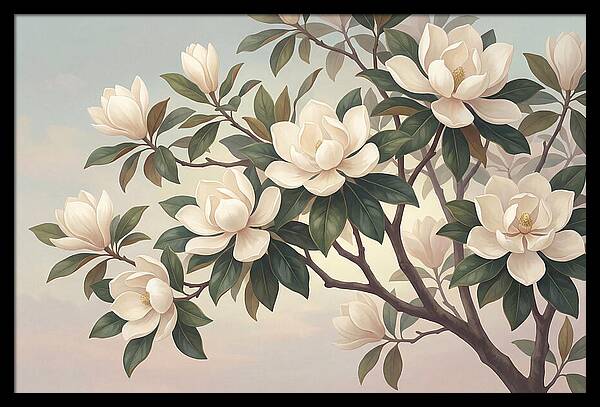 Magnolia Blossoms In Bloom