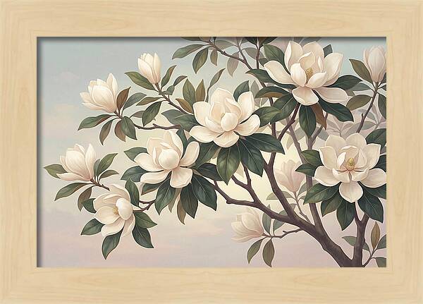 Magnolia Blossoms In Bloom