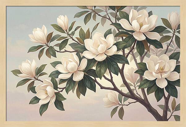 Magnolia Blossoms In Bloom
