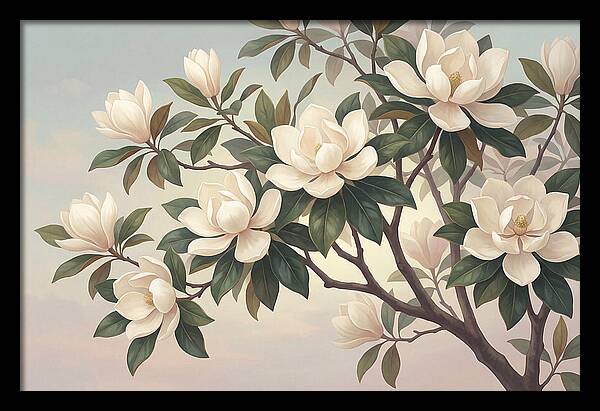Magnolia Blossoms In Bloom
