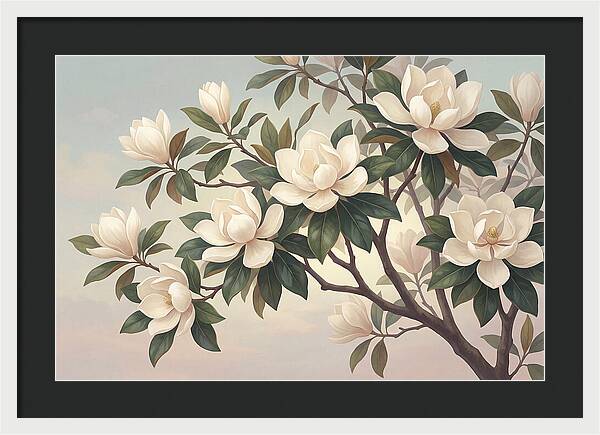 Magnolia Blossoms In Bloom