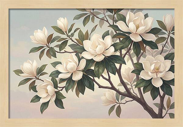 Magnolia Blossoms In Bloom