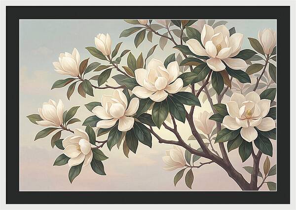 Magnolia Blossoms In Bloom